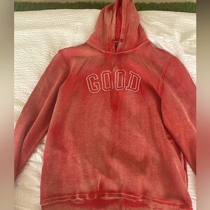 1 GOODBROTHER hoodie.Size: L. Color: Faded Red